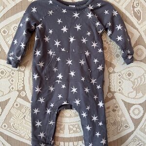 Nordstrom Gray Starry Baby Footie